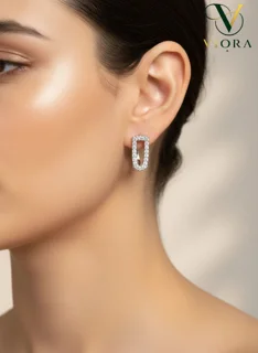 گوشواره سوارسکی طرح u